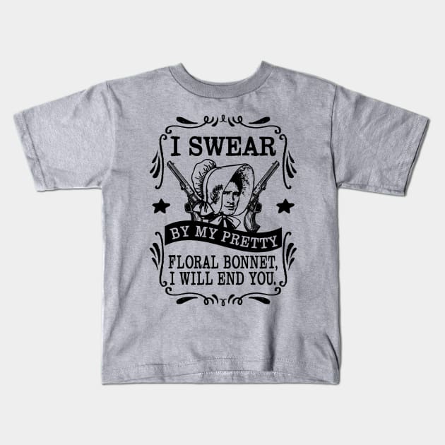 I Swear by my Pretty Floral Bonnet Kids T-Shirt by Geeks With Sundries